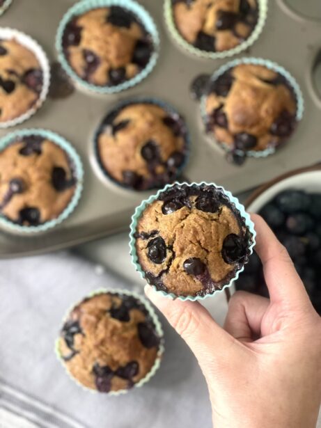 Borůvkové muffiny bez lepku, mléka a cukru